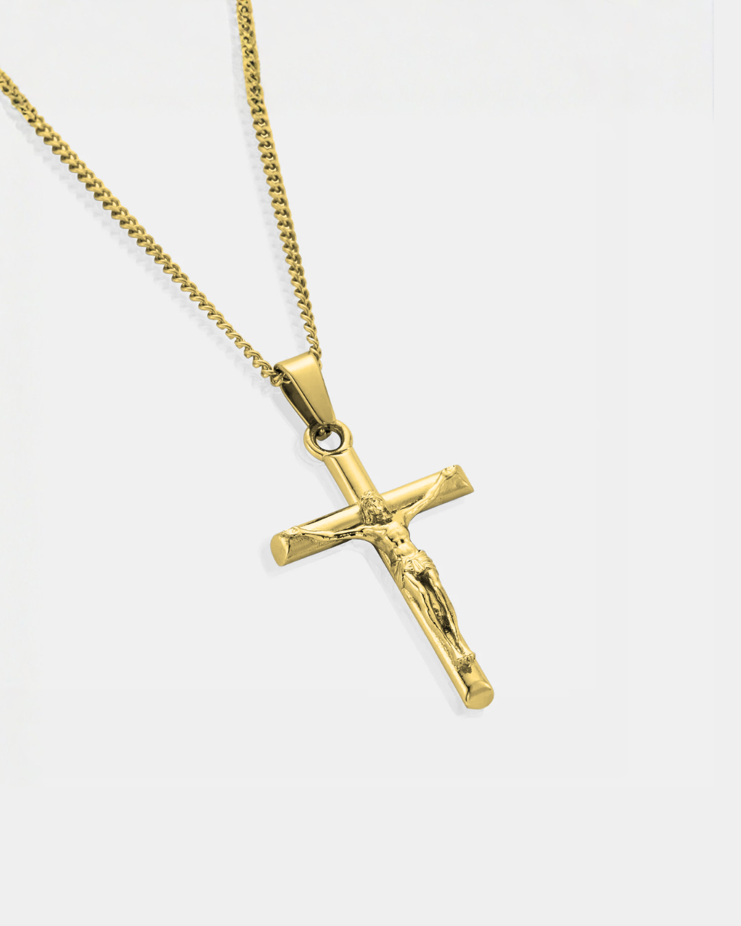 Crucifix Pendant Necklace I Gold 3