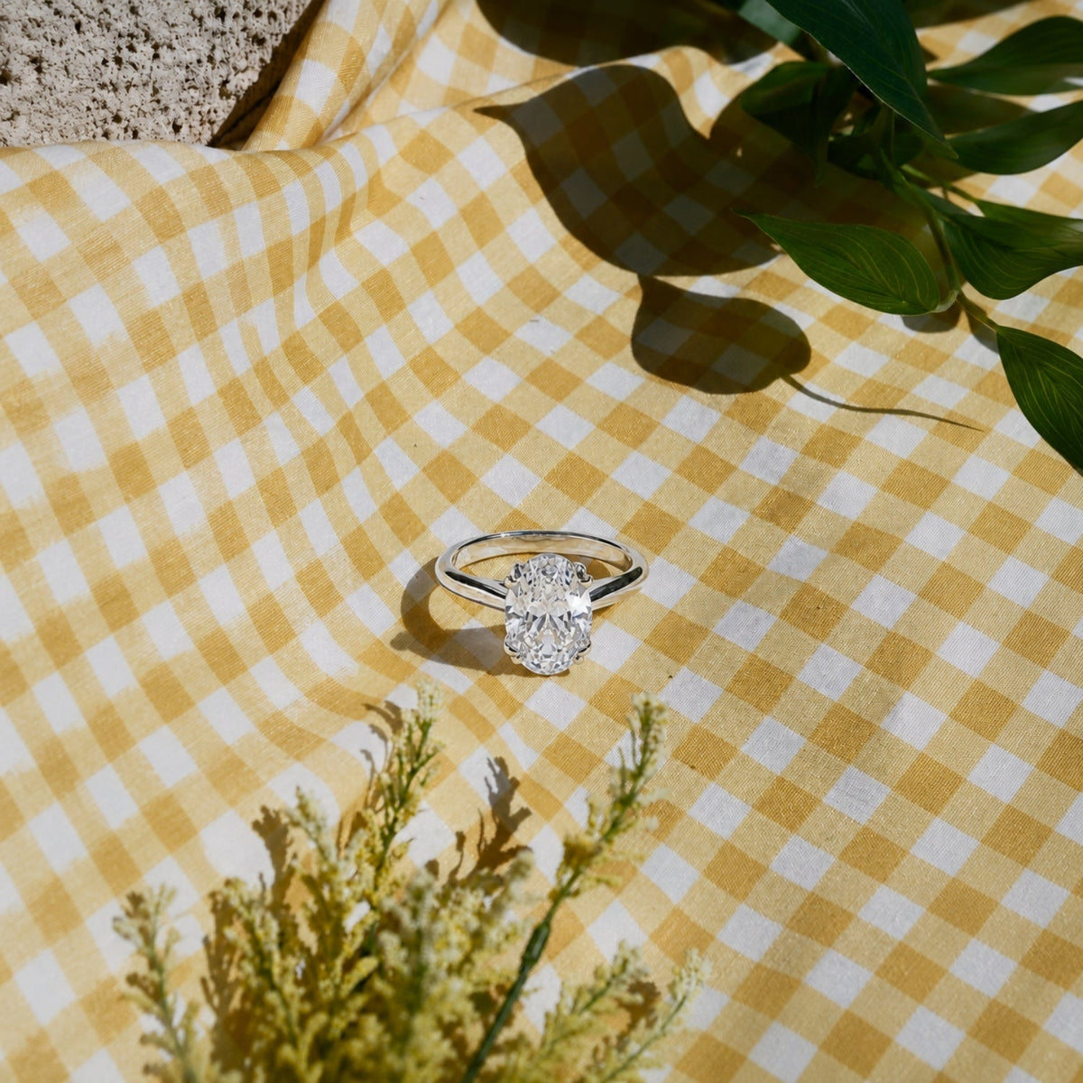 Oval Solitaire Ring 9