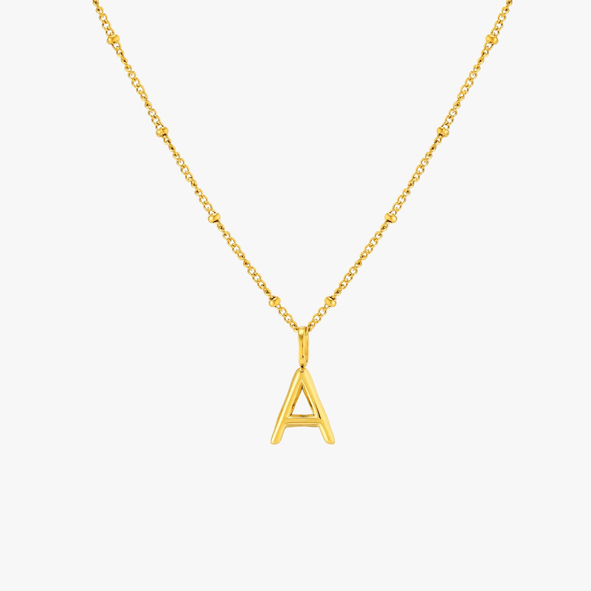 Initial & Birthstone Charm Necklace 1