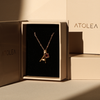 Initial & Birthstone Charm Necklace 18