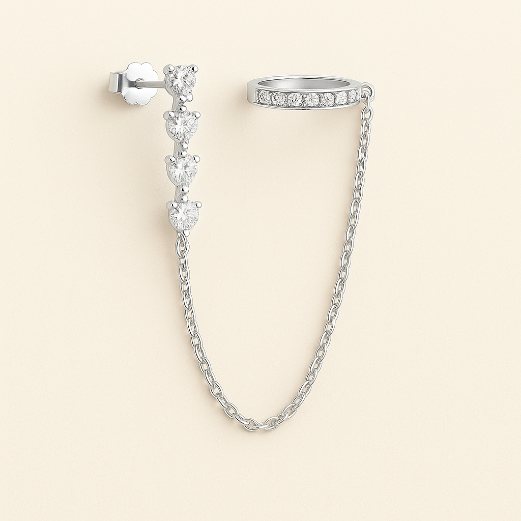 Audra Chain Cuff Earrings 5