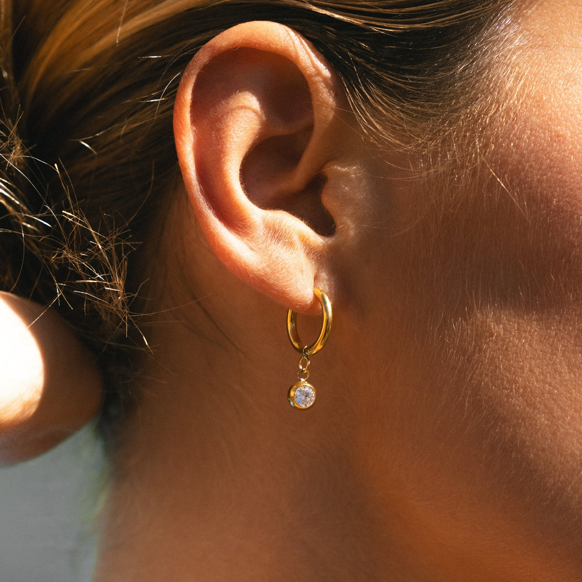 Birthstone Charm Hoops 1