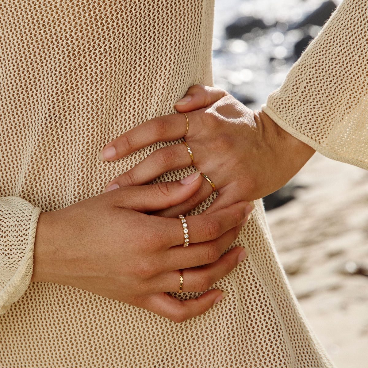 Beaded Sparkly Ring 7