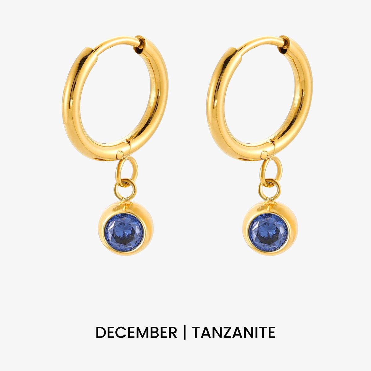 Birthstone Charm Hoops 21