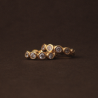 Beaded Diamond Hoops 6