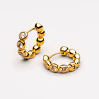 Beaded Diamond Hoops 2