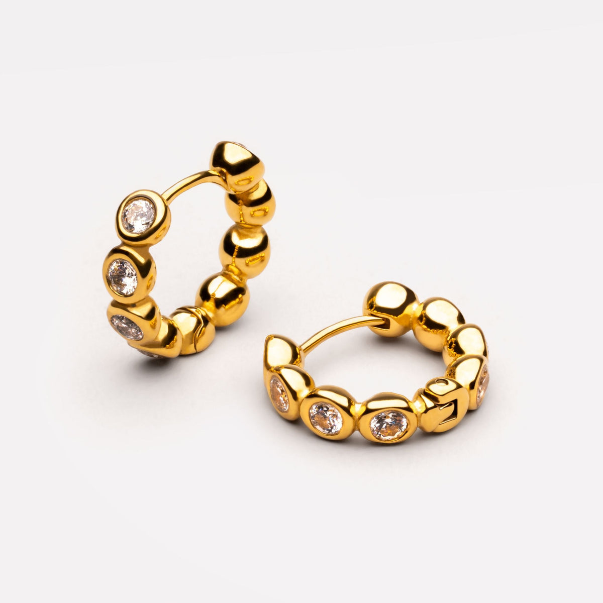 Beaded Diamond Hoops 2