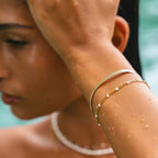 Double White Beaded Bracelet 2