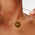 Drawing Disc Necklace 1