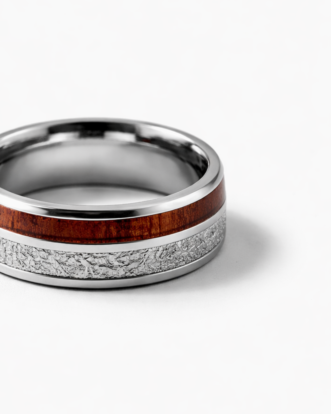 Duo Marée Acacia Ring | Natural Wood Inlay 5