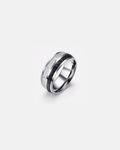 Duo Marée Carbon Ring | Black Carbon Inlay 1