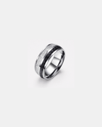 Duo Marée Carbon Ring | Black Carbon Inlay 1
