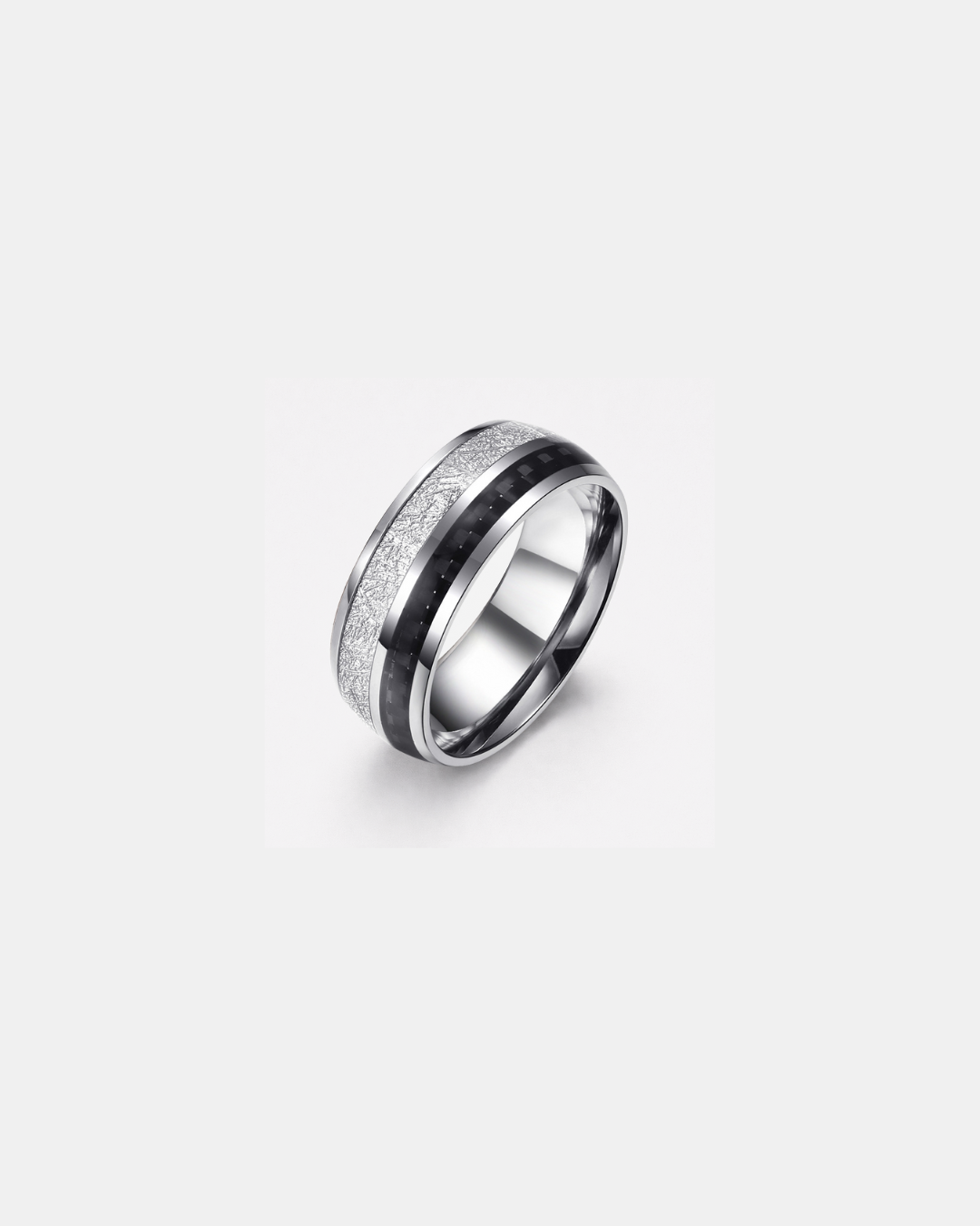 Duo Marée Carbon Ring | Black Carbon Inlay 1