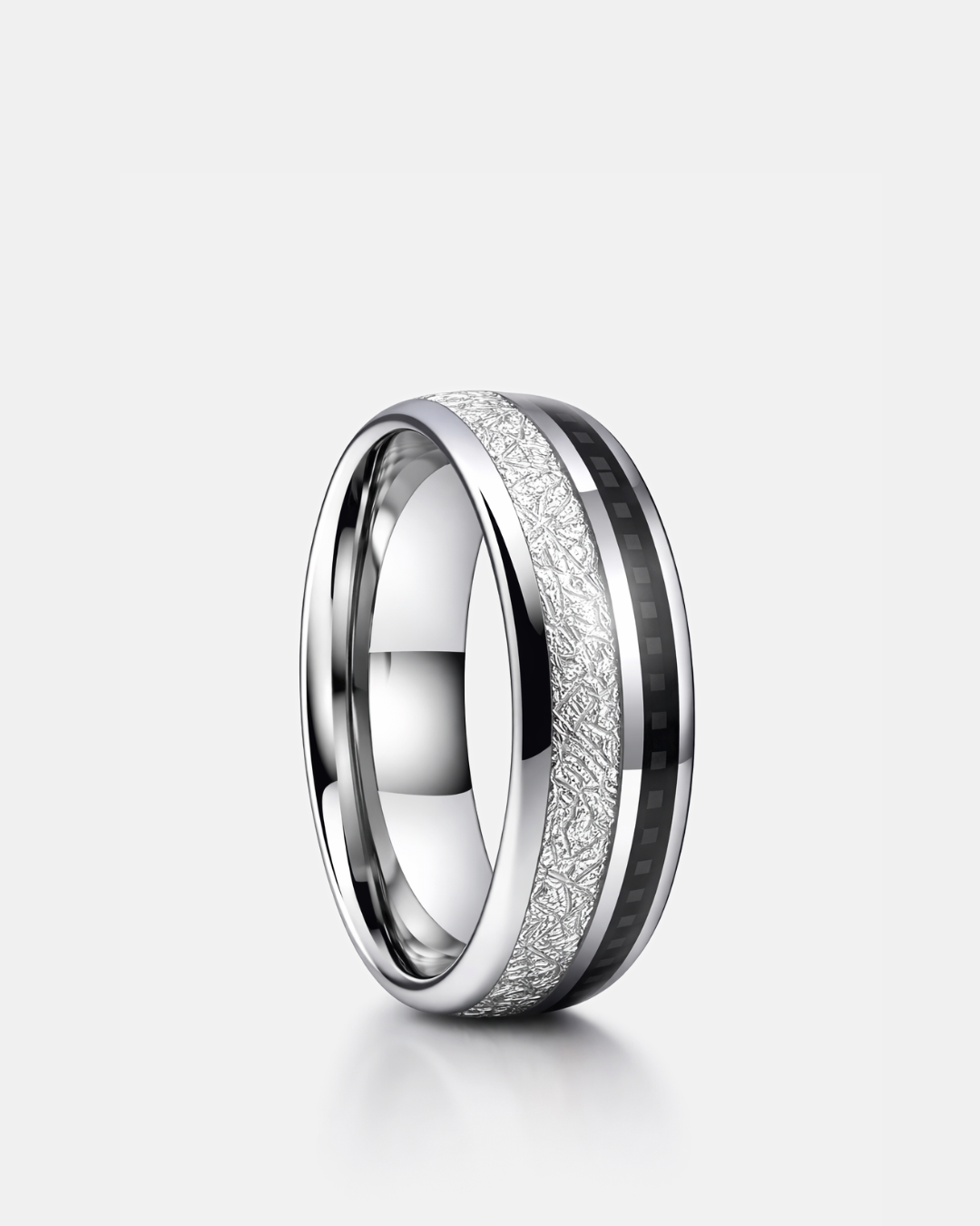 Duo Marée Carbon Ring | Black Carbon Inlay 3