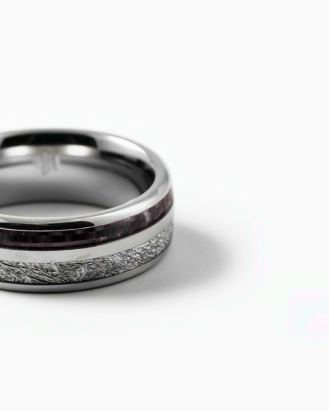 Duo Marée Carbon Ring | Black Carbon Inlay 5