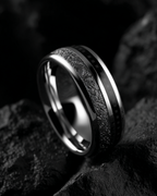 Duo Marée Carbon Ring | Black Carbon Inlay 6