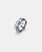 Duo Marée Ring | Blue Carbon 1