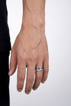 Duo Marée Ring | Blue Carbon 2