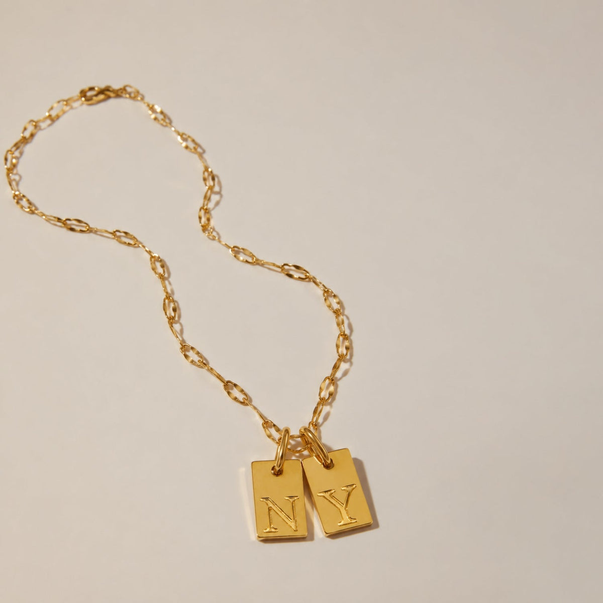 Initial Tag Necklace 12