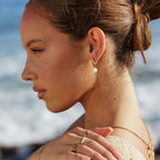Freshwater Pearl Hoop Earrings 7