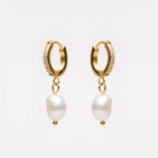 Freshwater Pearl Hoop Earrings 13