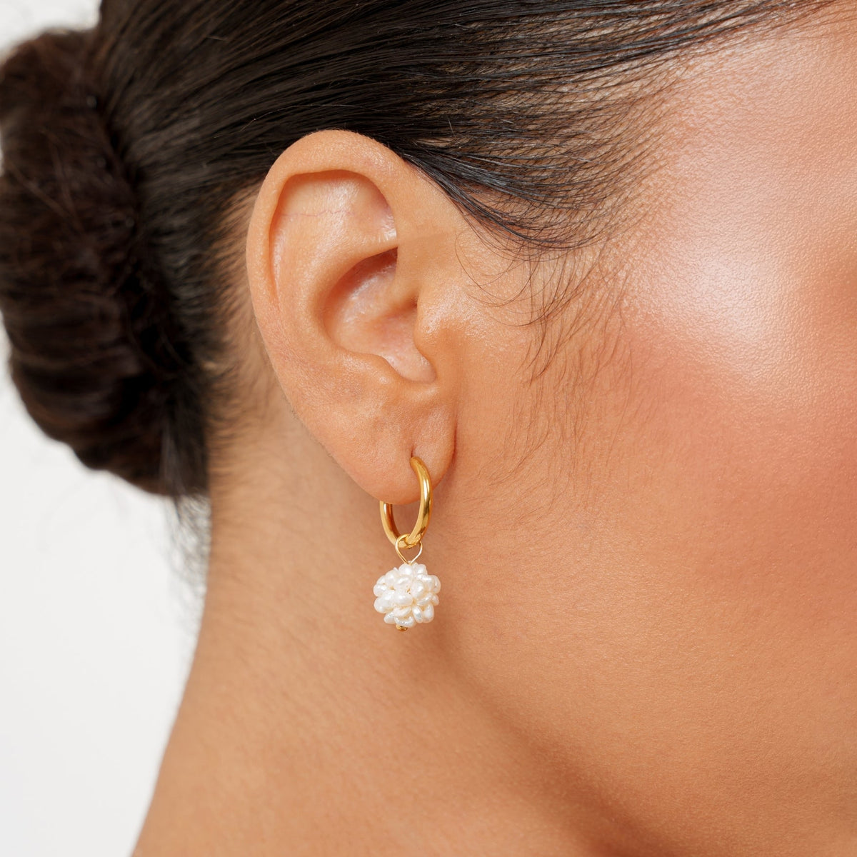 Tiny Pearls Hoops 1