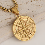 Pureform Compass Necklace | 14K Gold 3