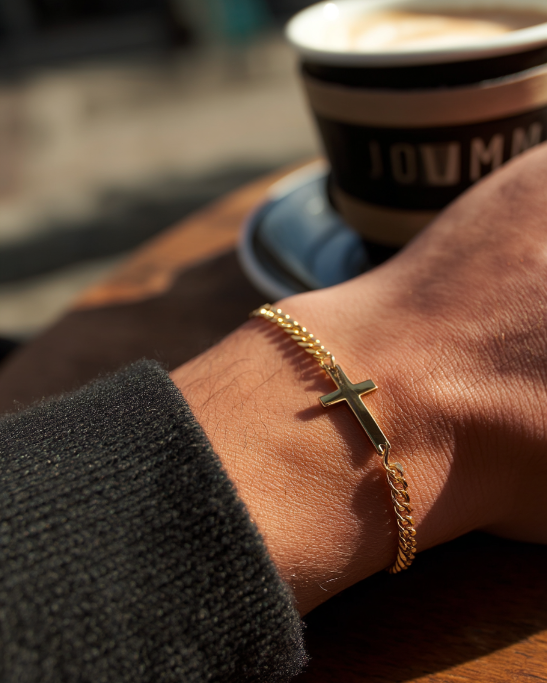 Eterna Cross Bracelet | 14K Gold 3