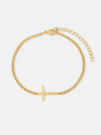 Eterna Cross Bracelet | 14K Gold 1