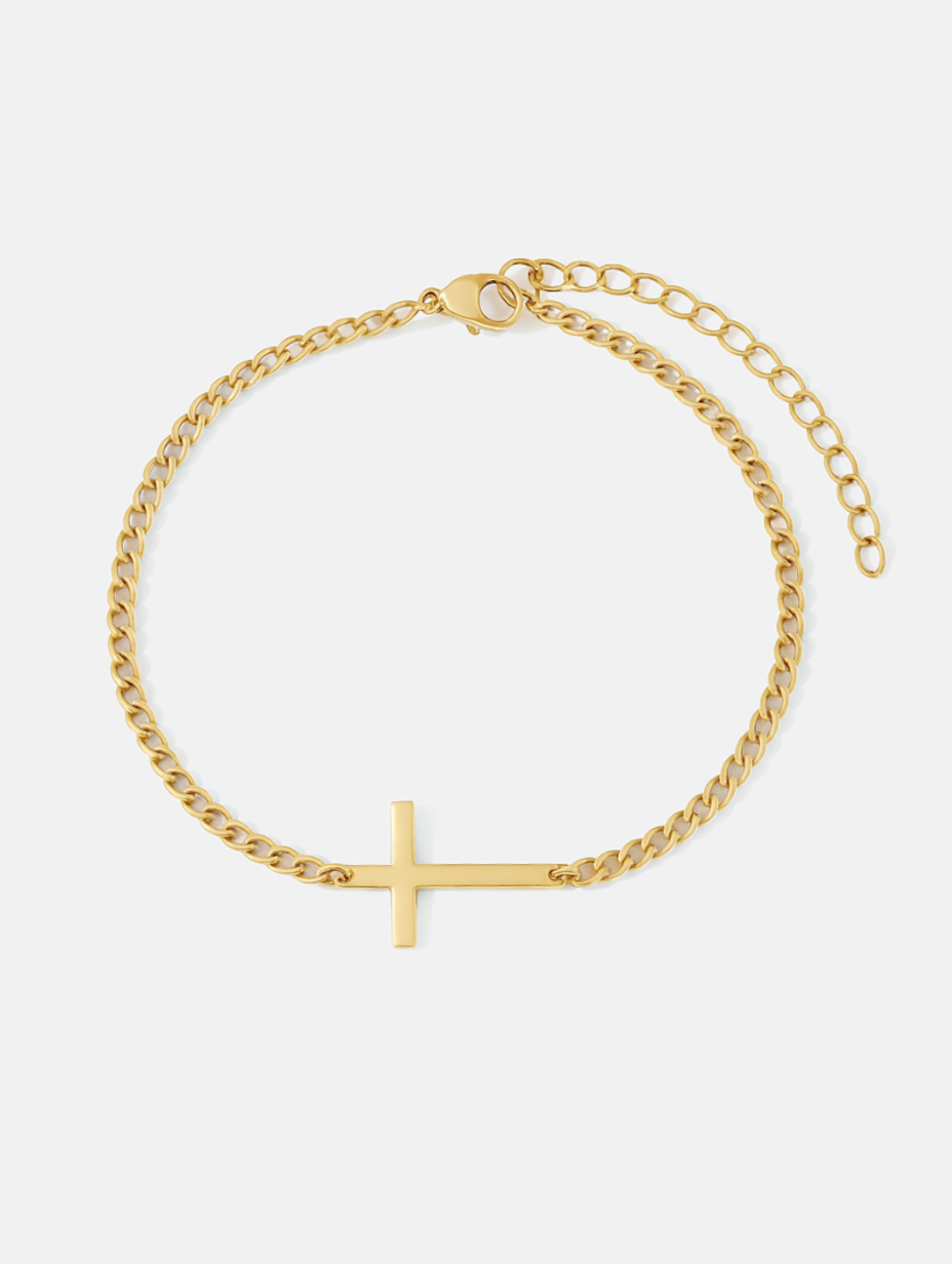 Eterna Cross Bracelet | 14K Gold 1