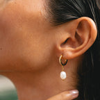 Freshwater Pearl Hoop Earrings 6