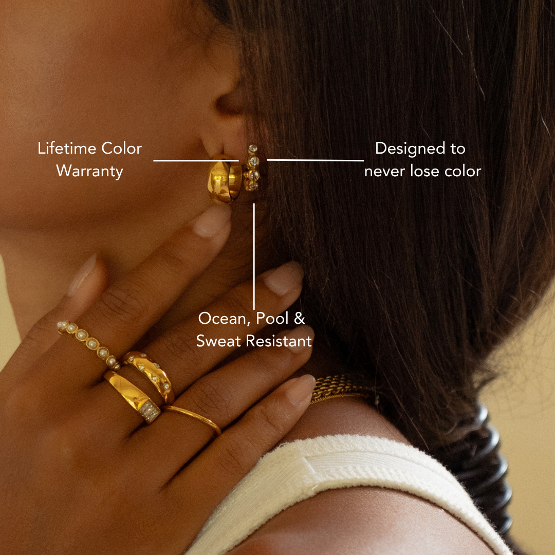 Beaded Diamond Hoops 5
