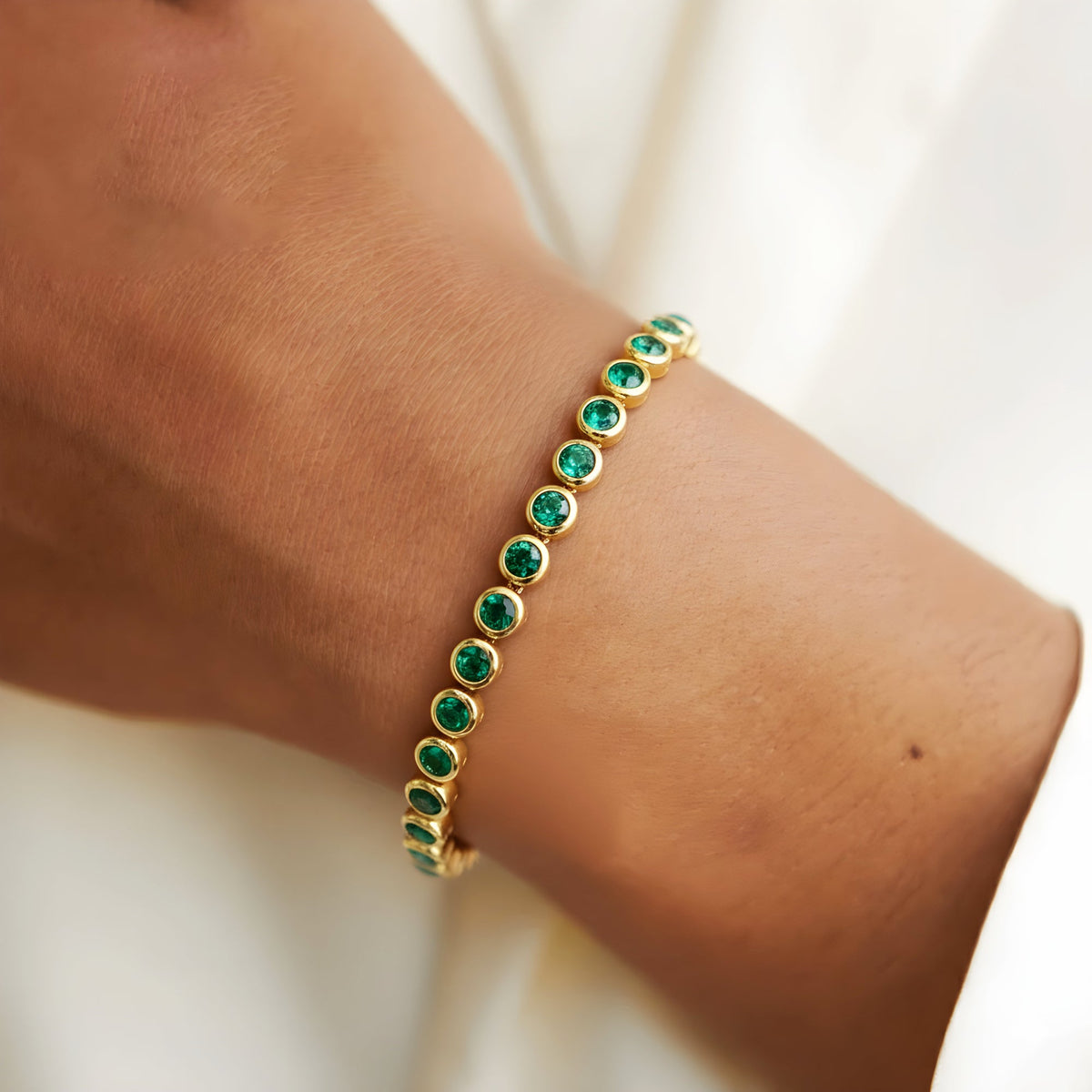 Green Tennis Bracelet 3
