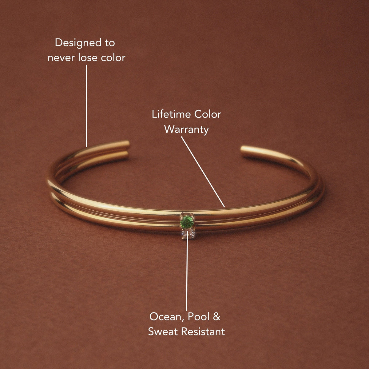 Thin Emerald Cuff 3