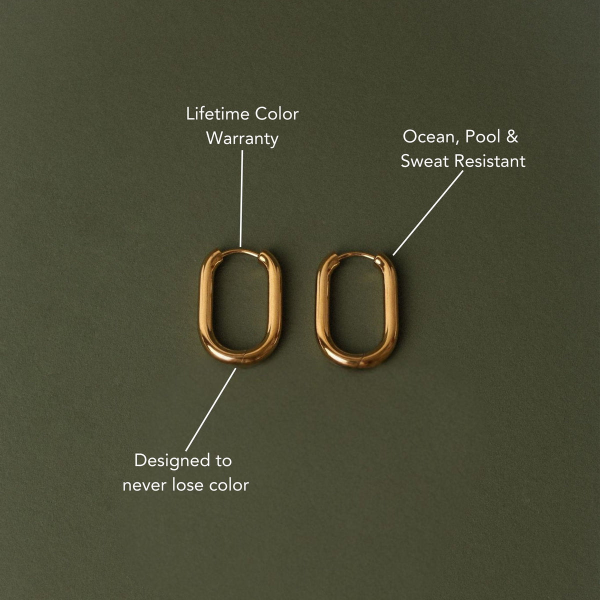Oval Hoop Earrings 6