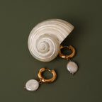 Chunky Pearl Hoops 7