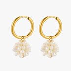 Tiny Pearls Hoops 2