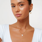 Mother of Pearl Cross Necklace 3