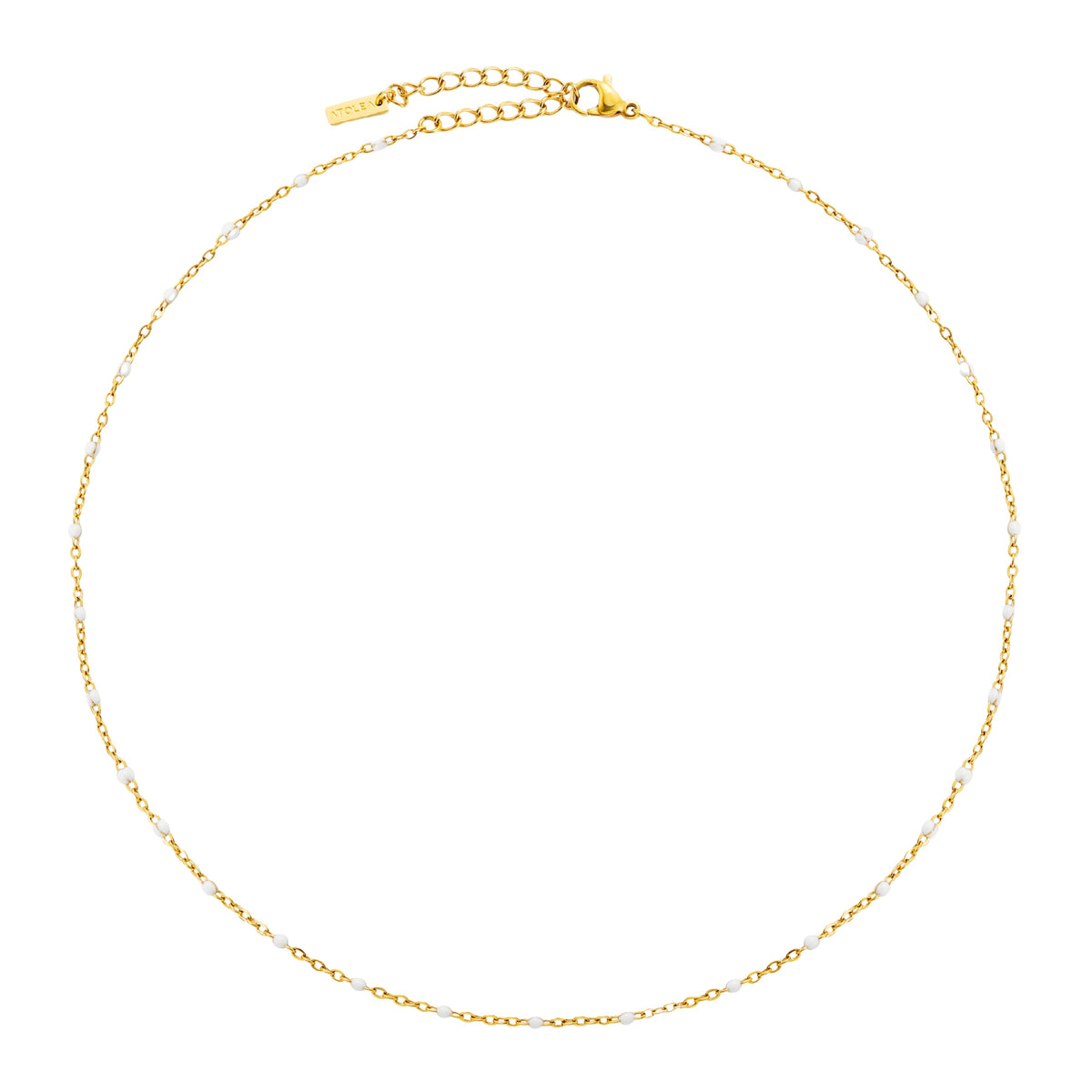 White Beaded Choker 15
