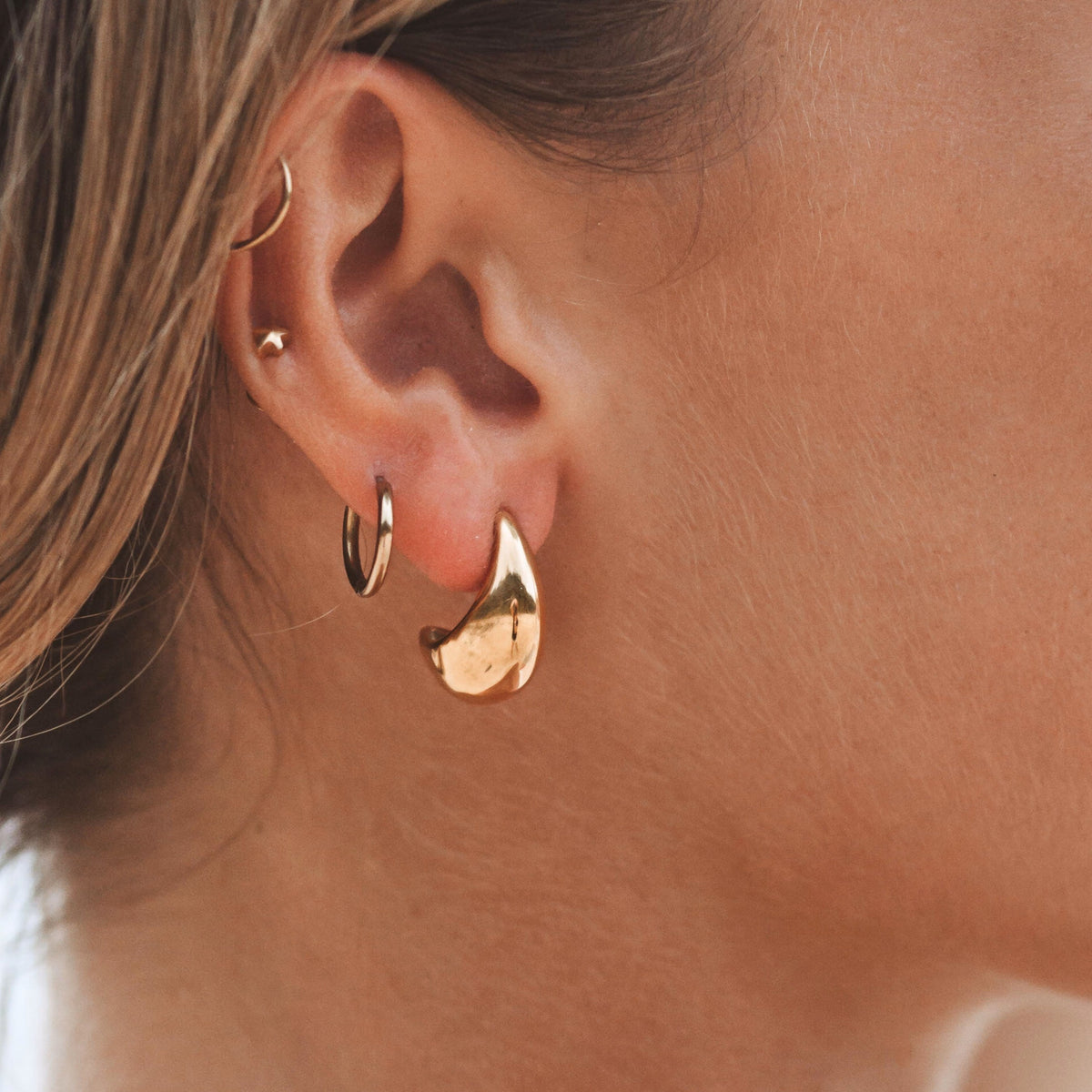 Teardrop Hoop Earrings 8