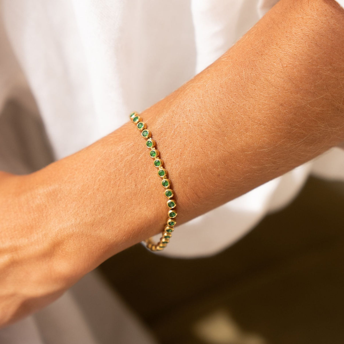 Green Tennis Bracelet 2