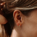 Oasis Green Hoops Earrings 1