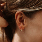 Oasis Green Hoops Earrings 1