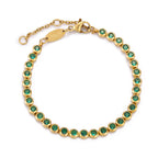 Green Tennis Bracelet 7