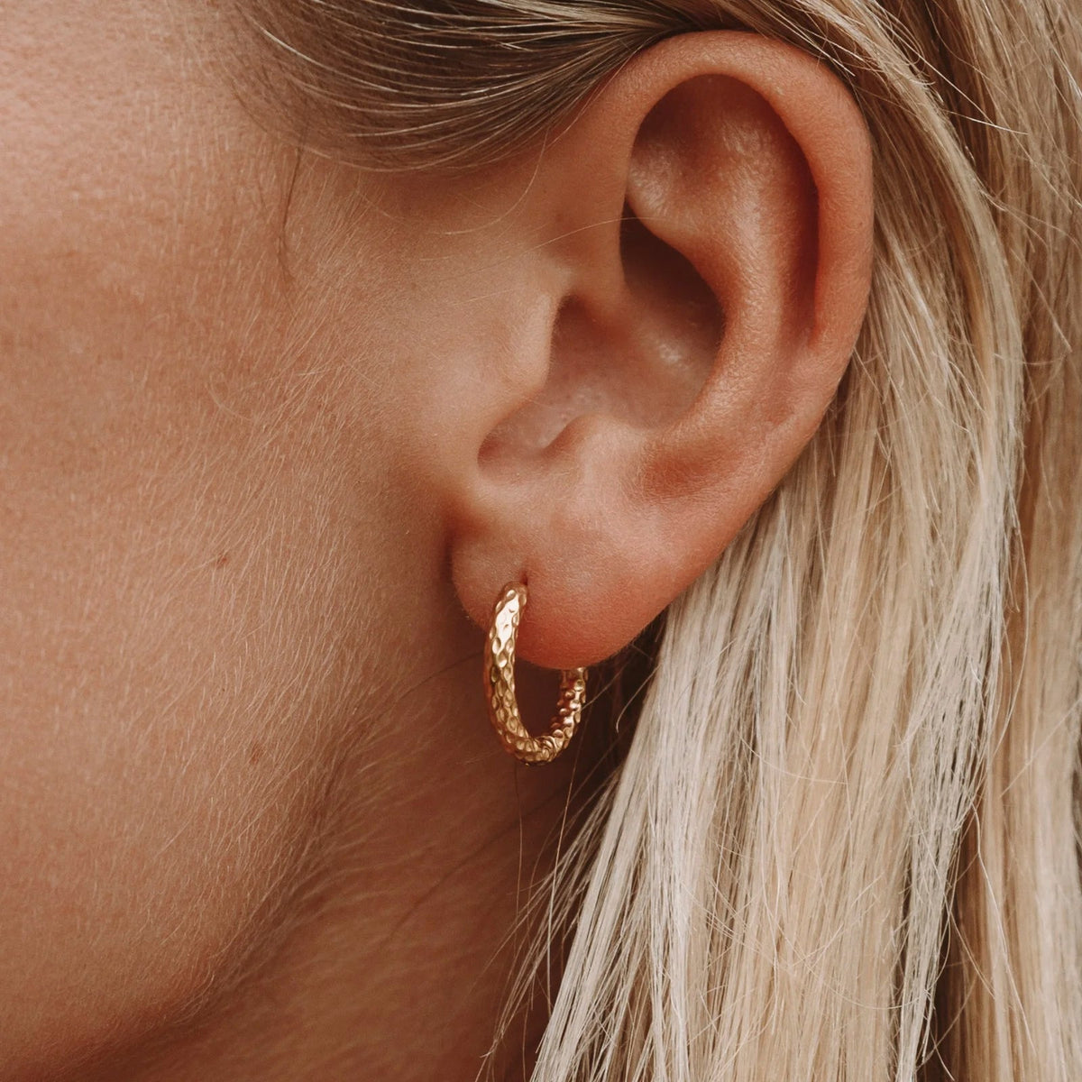 Hammered Hoops Earrings 1
