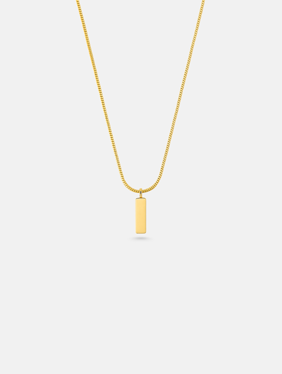 Héritage Bar Necklace | 14K Gold 1