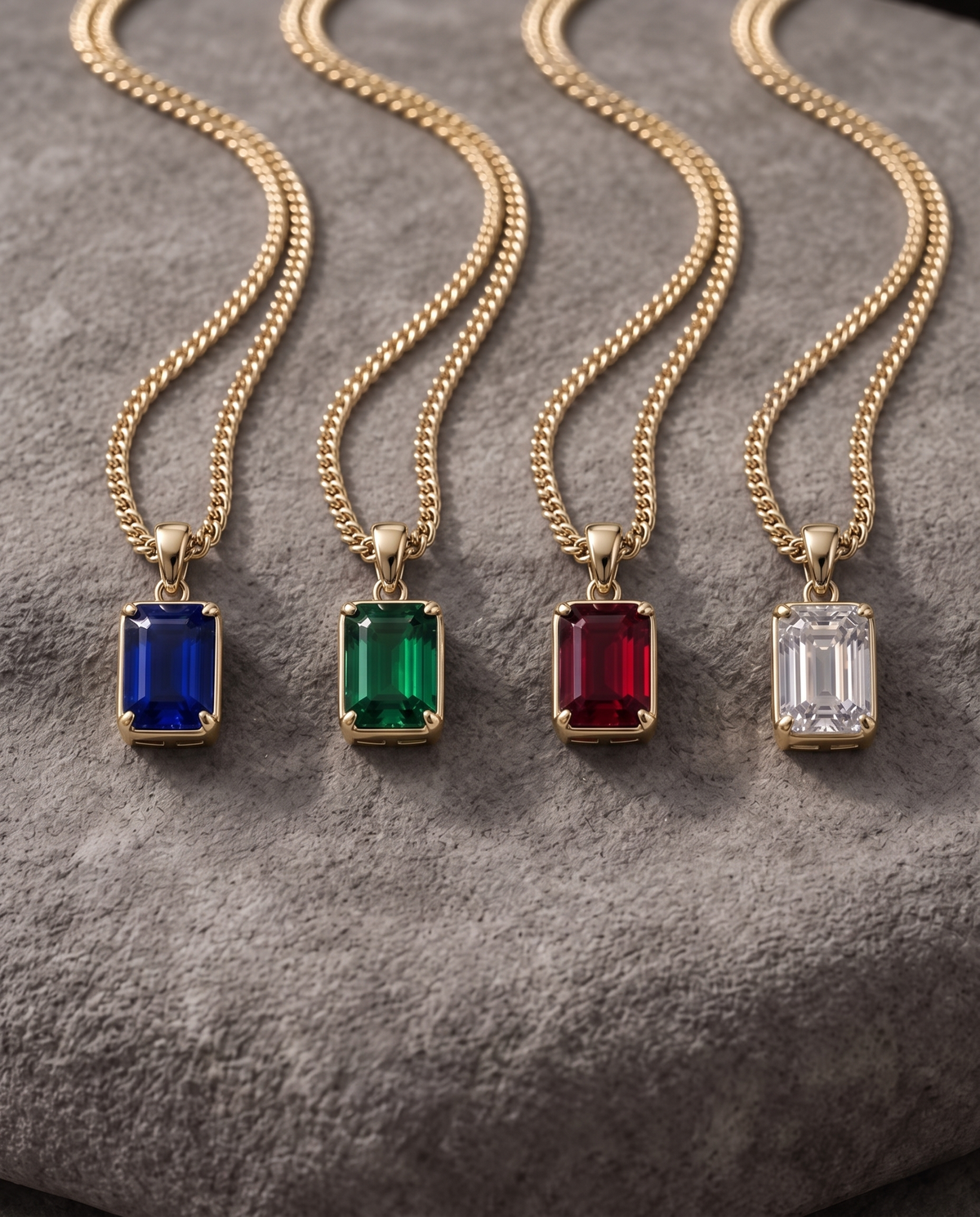 Emerald Pendant Necklace | 2 Carat 18K Gold 8