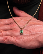 Emerald Pendant Necklace | 2 Carat 18K Gold 2