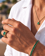 Emerald Pendant Necklace | 2 Carat 18K Gold 9