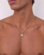 Moissanite Pendant Necklace | 2 Carat 18K Gold 3